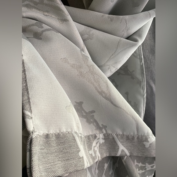 Grommet Curtain Panels (Qty.2) (Light gray/White Tree Branches) - Picture 5 of 9